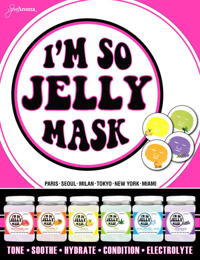 CHARCOAL BAMBOO Shrink Pores + Deep Clean  I'M SO JELLY (hydrojelly) MASK
